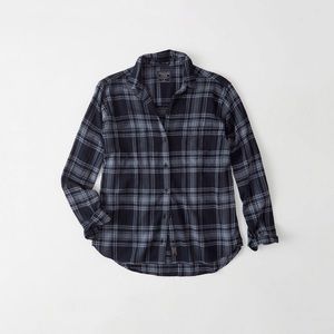 abercrombie and fitch boyfriend flannel ☾